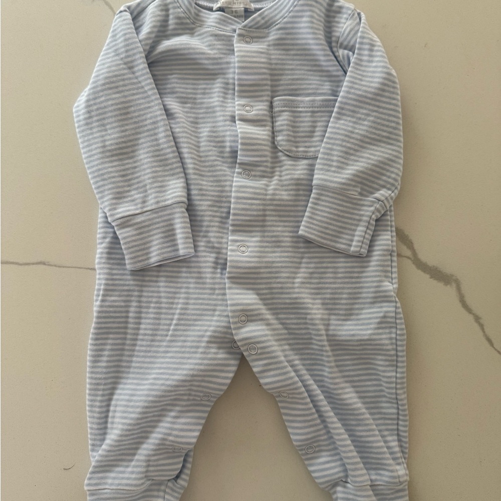 Kissy Kissy Blue and White Striped One Piece